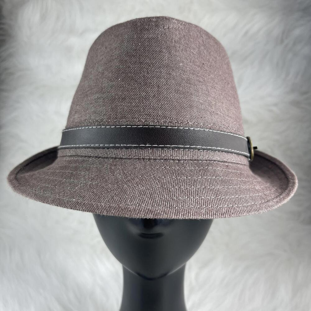 Pamoa brown Men’s Weave Look Design Fedora Hat Size L/XL